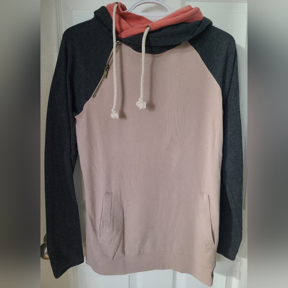 The And Brand Sweatshirt Double Hood with Zip size small